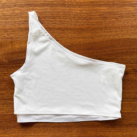 alo White Mesh Sheer Illusion Tank size Small - Picture 6 of 11